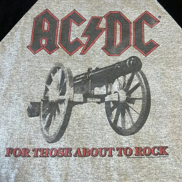 Vintage AC/DC Women’s T-Shirt Size Medium 2003 3/4 Sleeve Baseball Style - Picture 10 of 10
